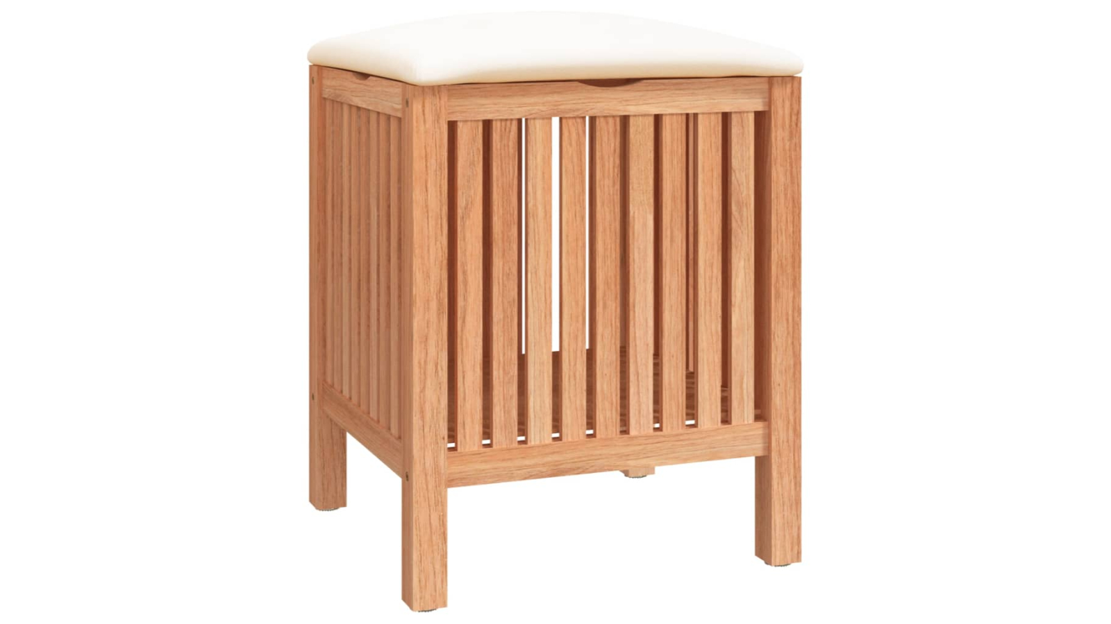 vidaXL Solid Wood Walnut 40.5 x 40 x 52cm Bathroom Stool 