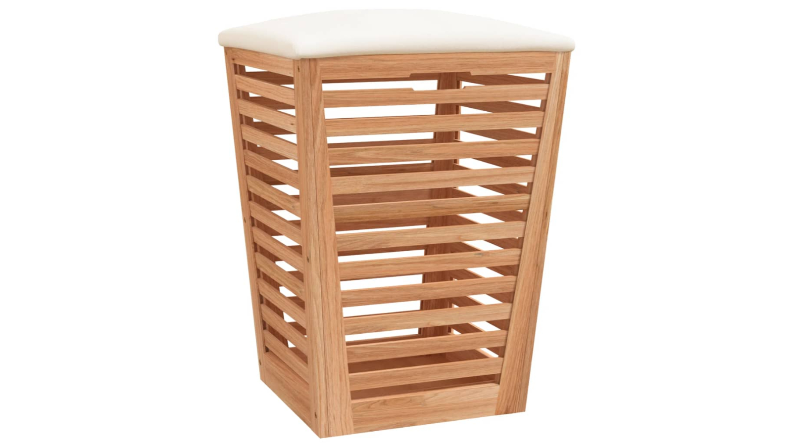 vidaXL Walnut Solid Wood 40.5 x 40.5 x 56cm Bathroom Stool