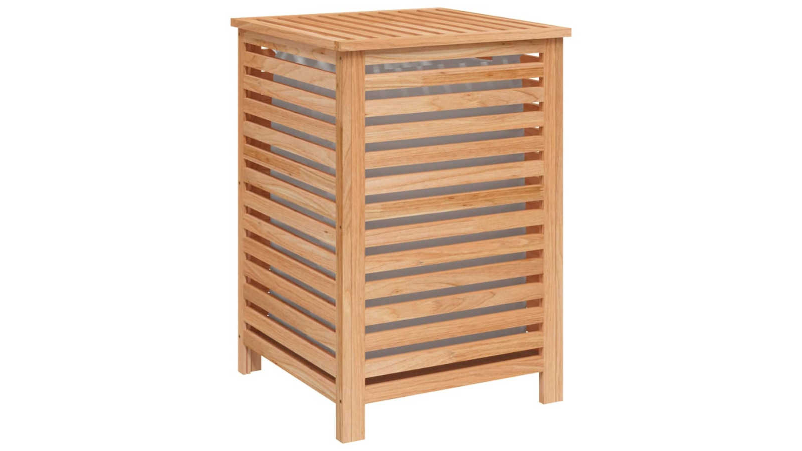 vidaXL Solid Wood Walnut 45 x 45 x 65cm Laundry Basket 