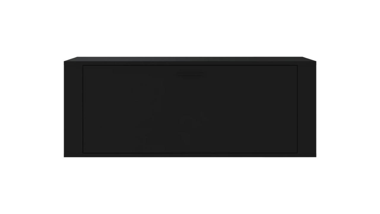 vidaXL 100 x 35 x 38cm Wall Shoe Cabinet - Black