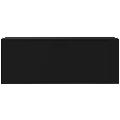 vidaXL 100 x 35 x 38cm Wall Shoe Cabinet - Black