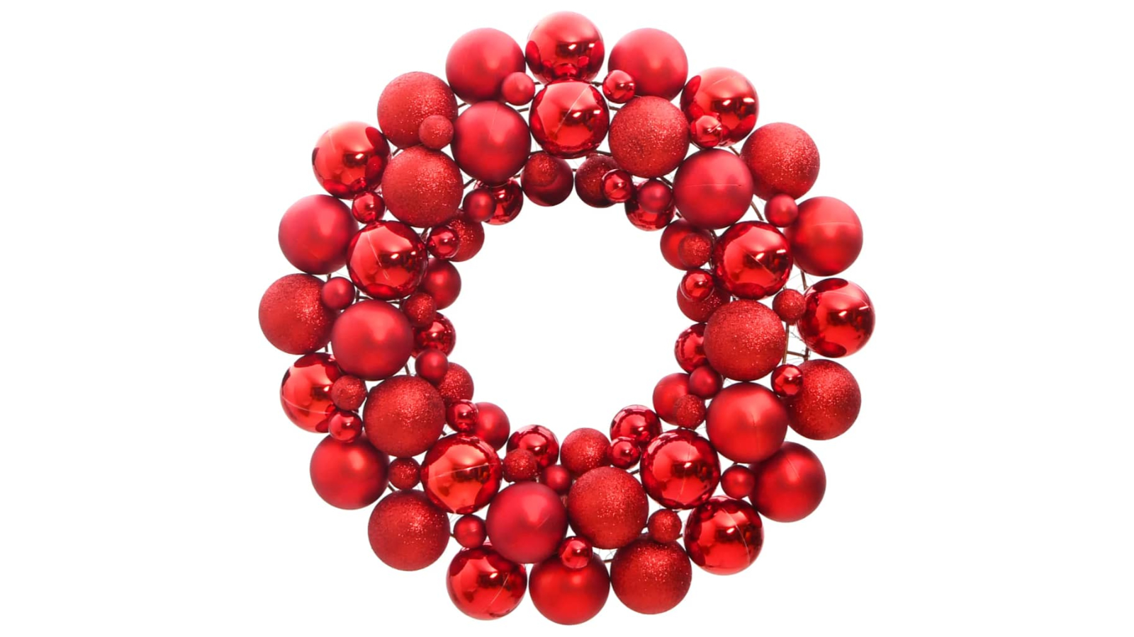 vidaXL 45cm Polystyrene Christmas Wreath - Red
