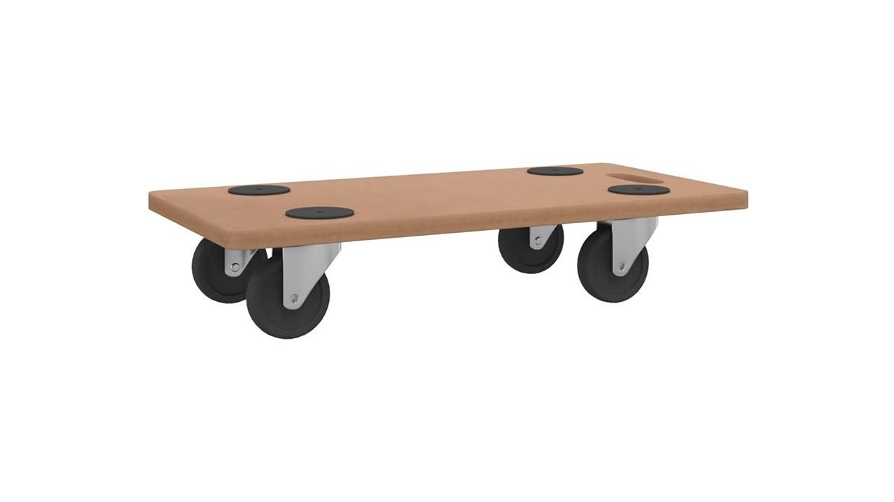 vidaXL 6 Piece Engineered Wood Rectangular Dolly Trolley