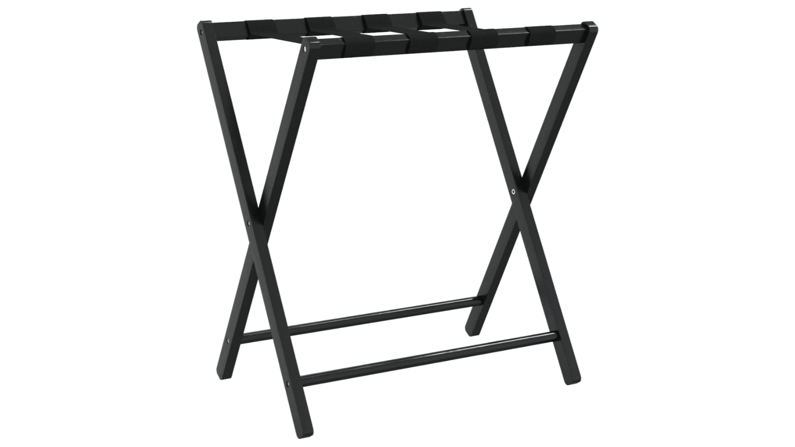 vidaXL Black Bamboo 68.5 x 38 x 58cm Luggage Rack