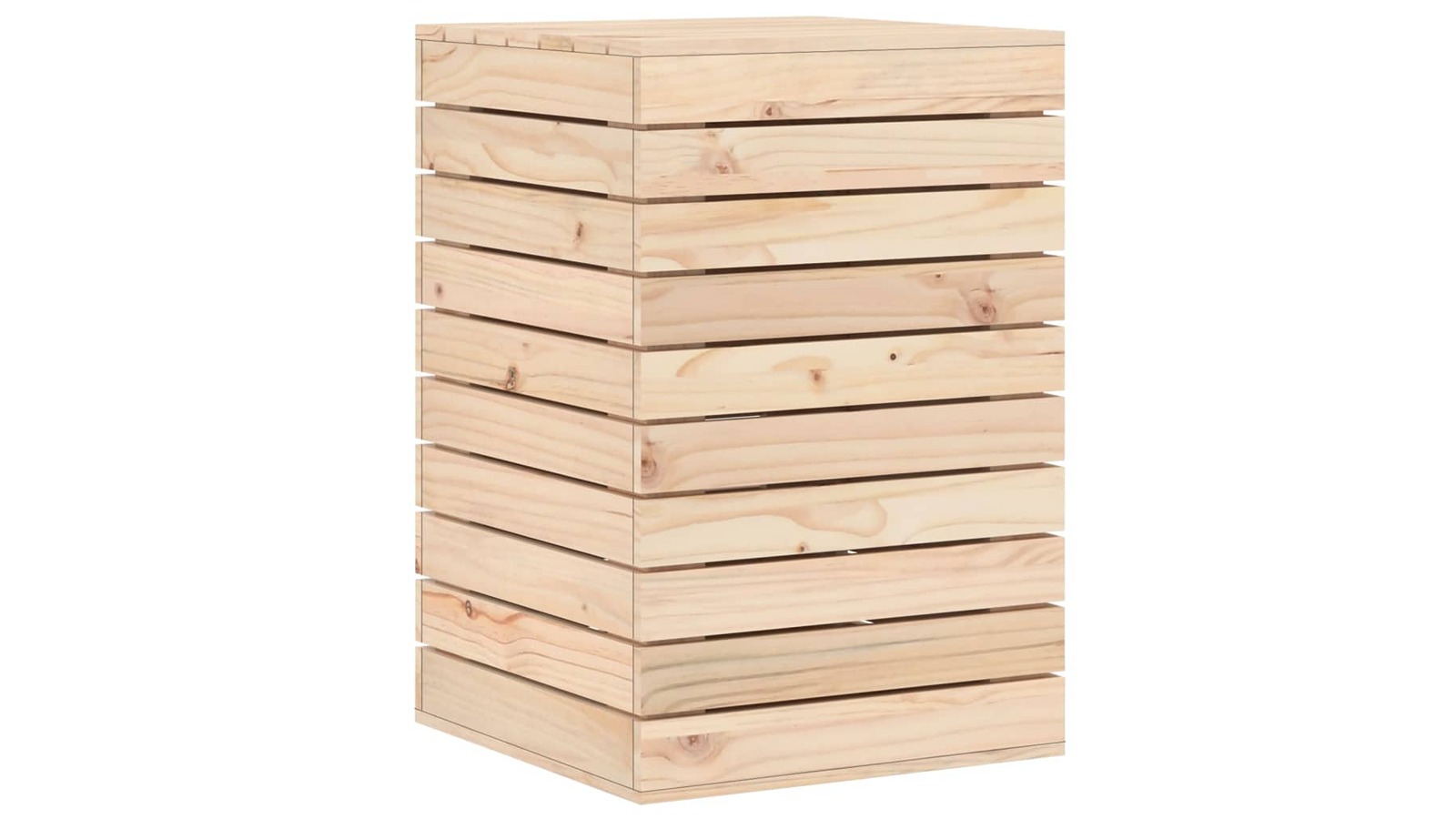vidaXL Solid Pine Wood 44 x 44 x 66cm Laundry Basket