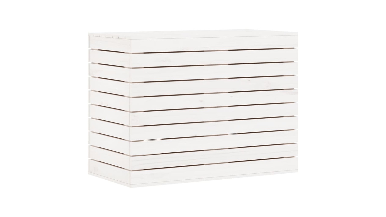 vidaXL White Solid Pine Wood 88.5 x 44 x 66cm Laundry Basket