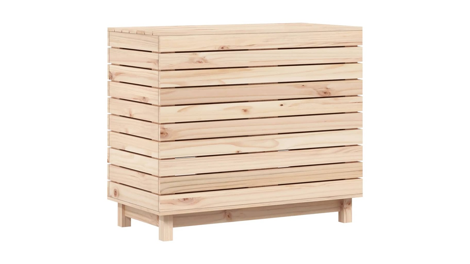 vidaXL Solid Pine Wood 88.5 x 44 x 76cm Laundry Basket