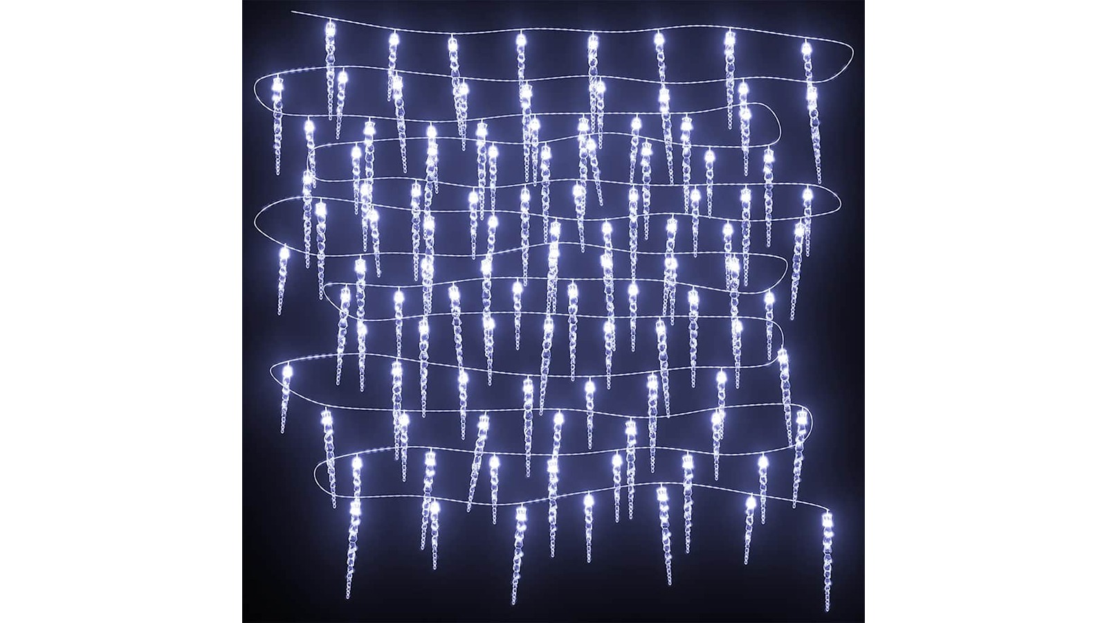 vidaXL Cold White Acrylic PVC 20metre Christmas Icicle Light with 200 LED
