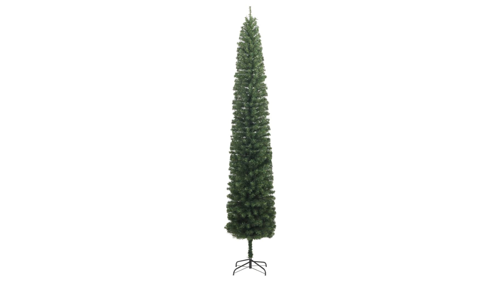 vidaXL PVC Green Slim Christmas Tree with Stand - 300cm 