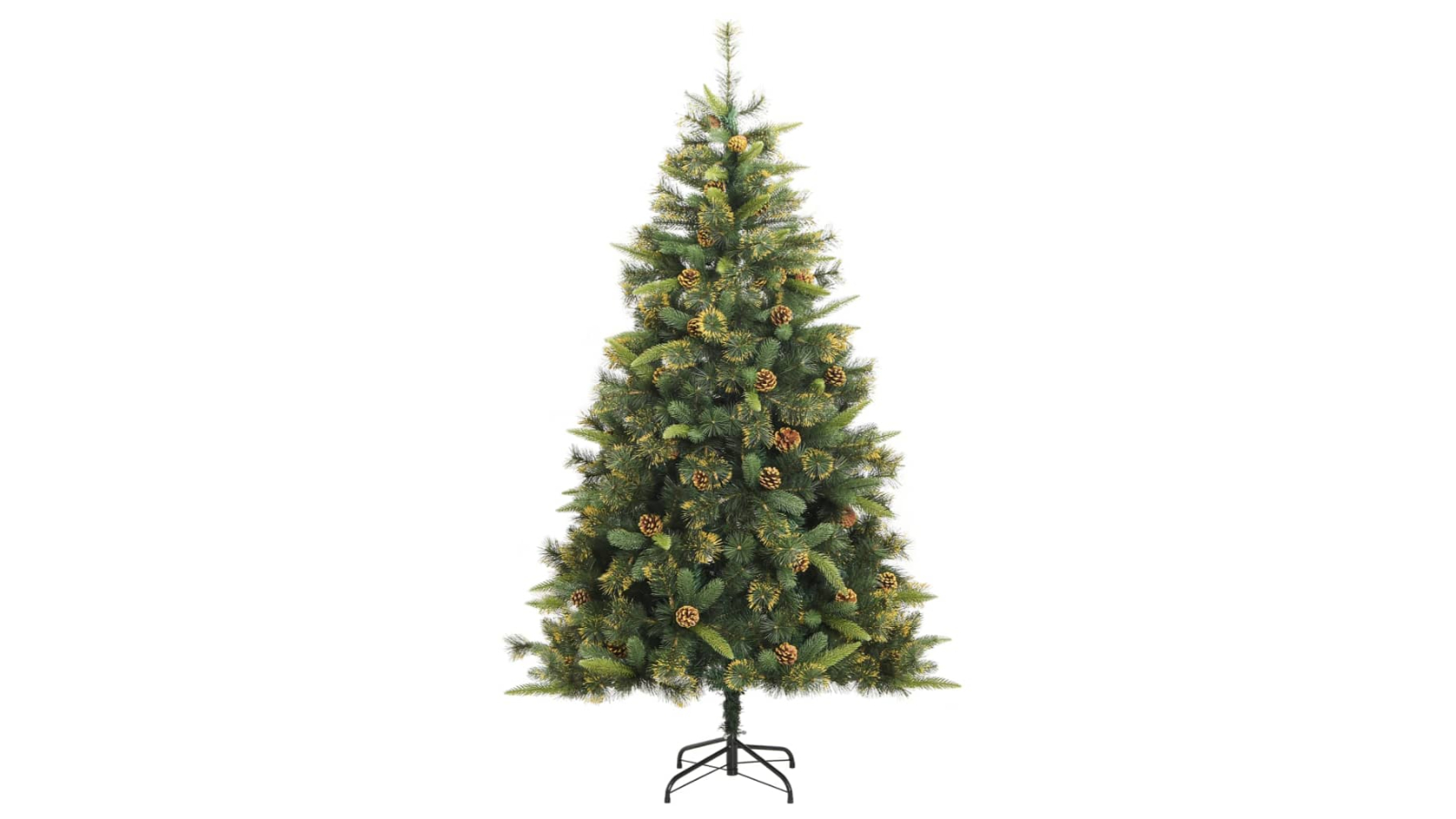 vidaXL 180cm Artificial Hinged Christmas Tree with Cone