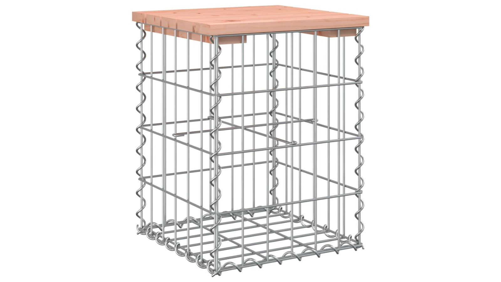 vidaXL Solid Wood Douglas Gabion Design 33 x 31 x 42cm Garden Bench