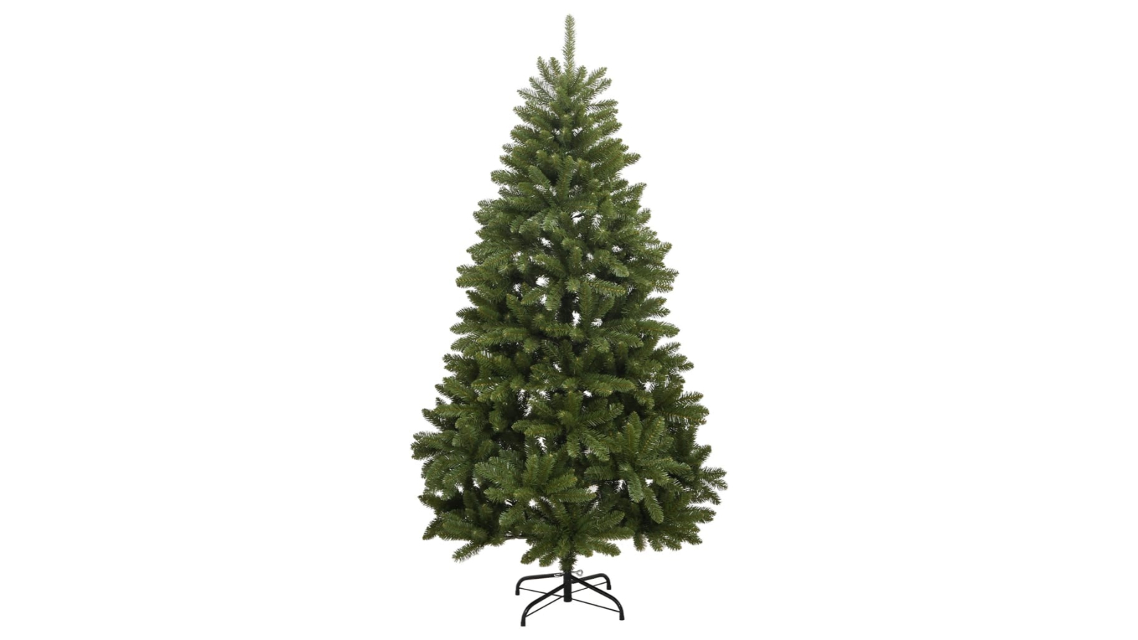vidaXL Green Artificial Hinged Christmas Tree with Stand - 180cm