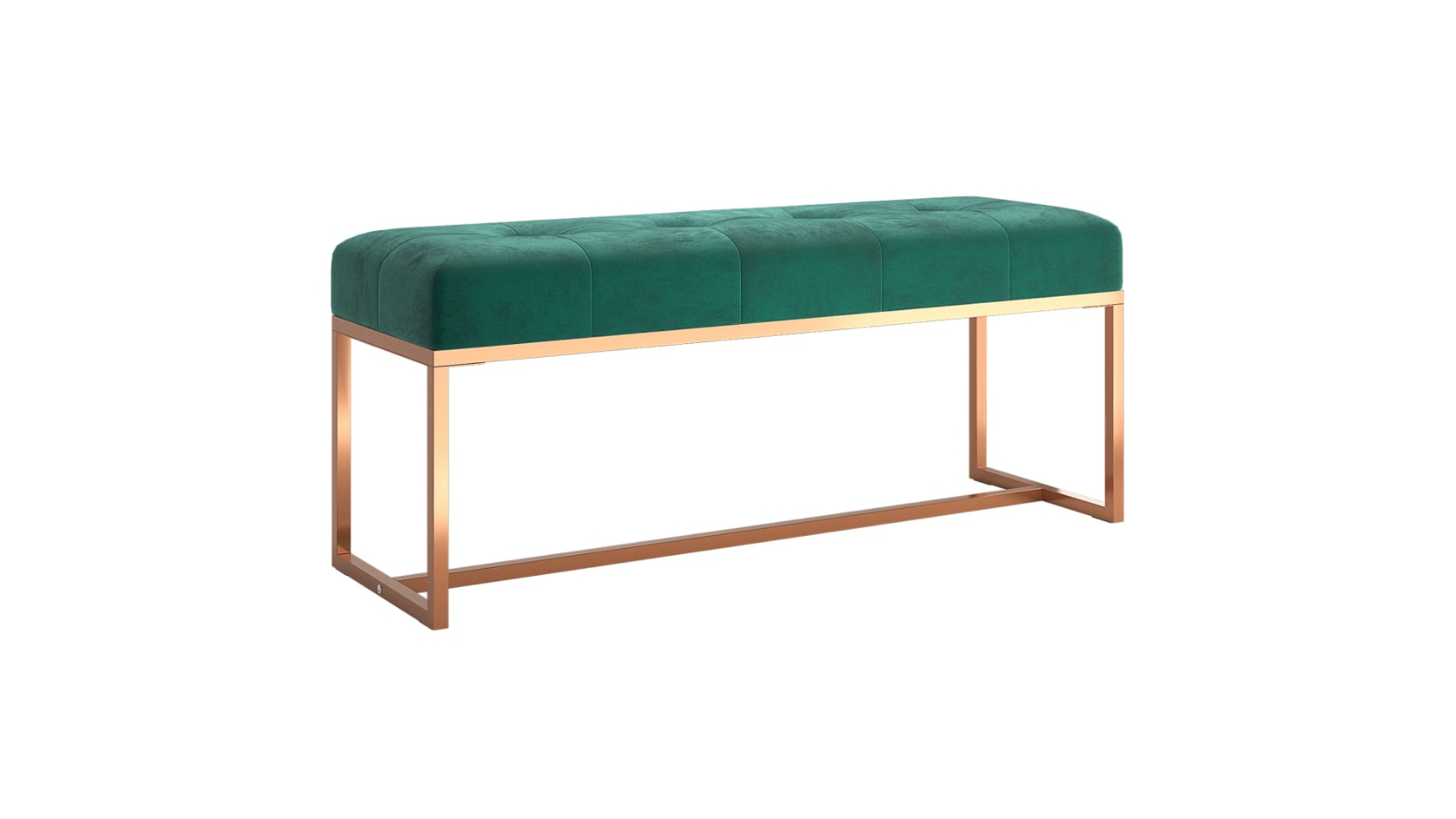 vidaXL Dark Green Velvet 110 x 36 x 45cm Bench