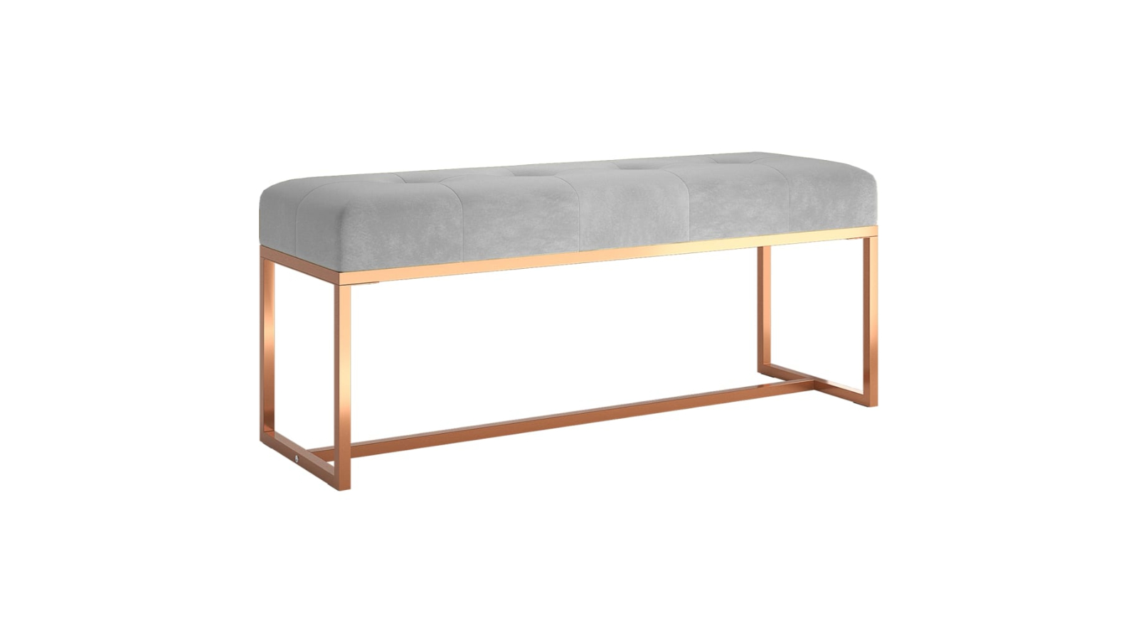 vidaXL Grey Velvet 110 x 36 x 45cm Bench