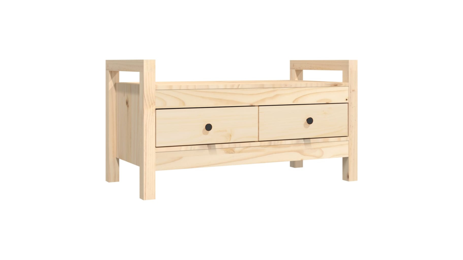 vidaXL Solid Pine Wood Hall Bench - 80 x 40 x 43cm