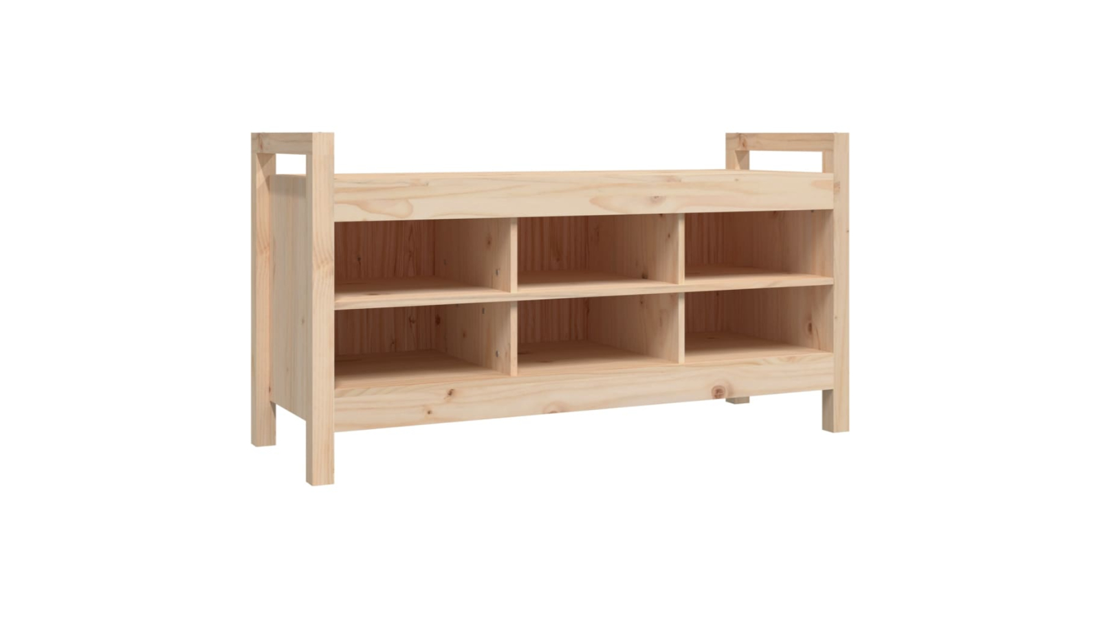 vidaXL Solid Pine Wood Hall Bench - 110 x 40 x 60cm