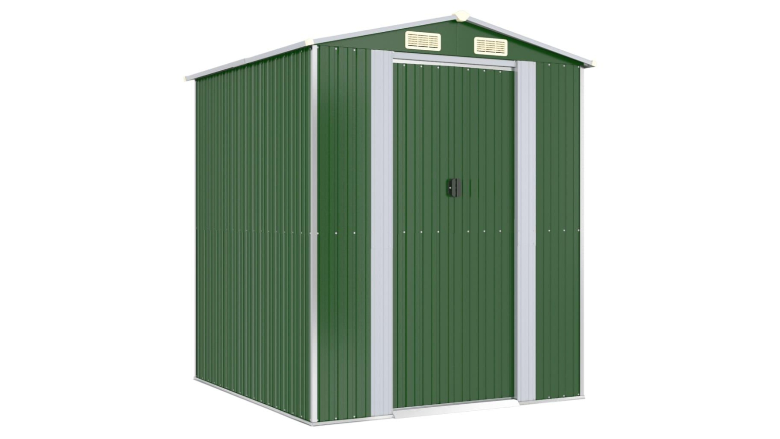 vidaXL Garden Shed Green Galvanised Steel - 192 x 191 x 223cm 