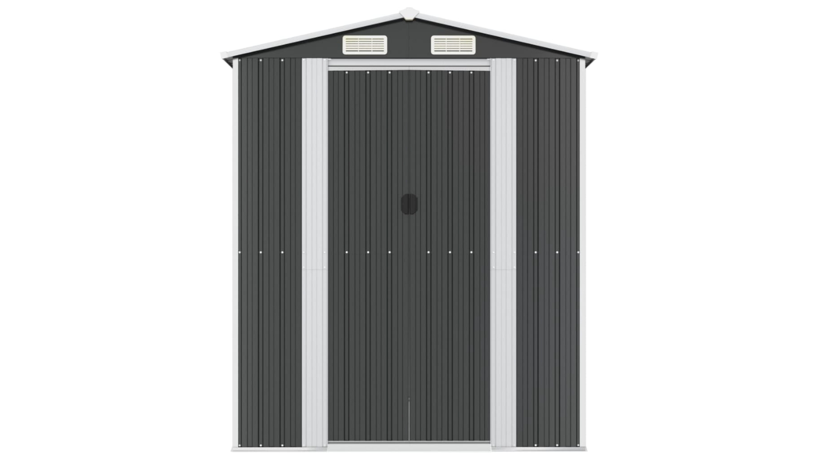 vidaXL Galvanised Steel Anthracite Garden Shed - 192 x 689 x 223cm