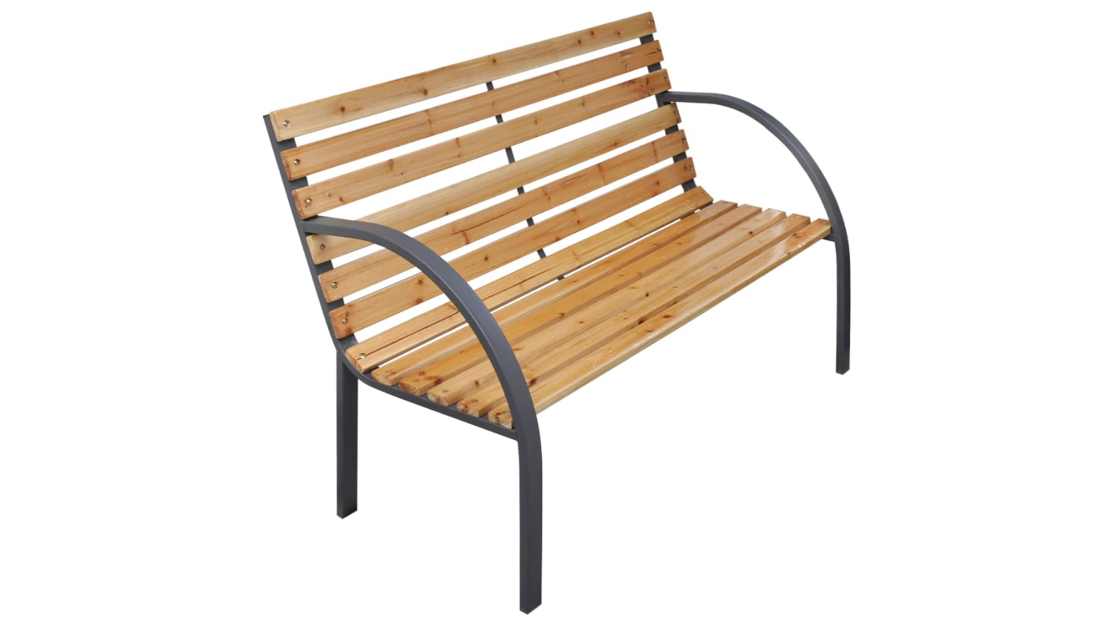 vidaXL Solid Wood Fir 112 cm Garden Bench