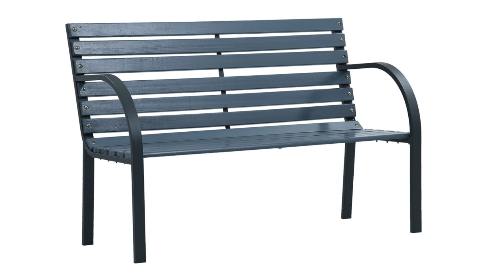 vidaXL Grey Solid Wood Fir 112cm Garden Bench