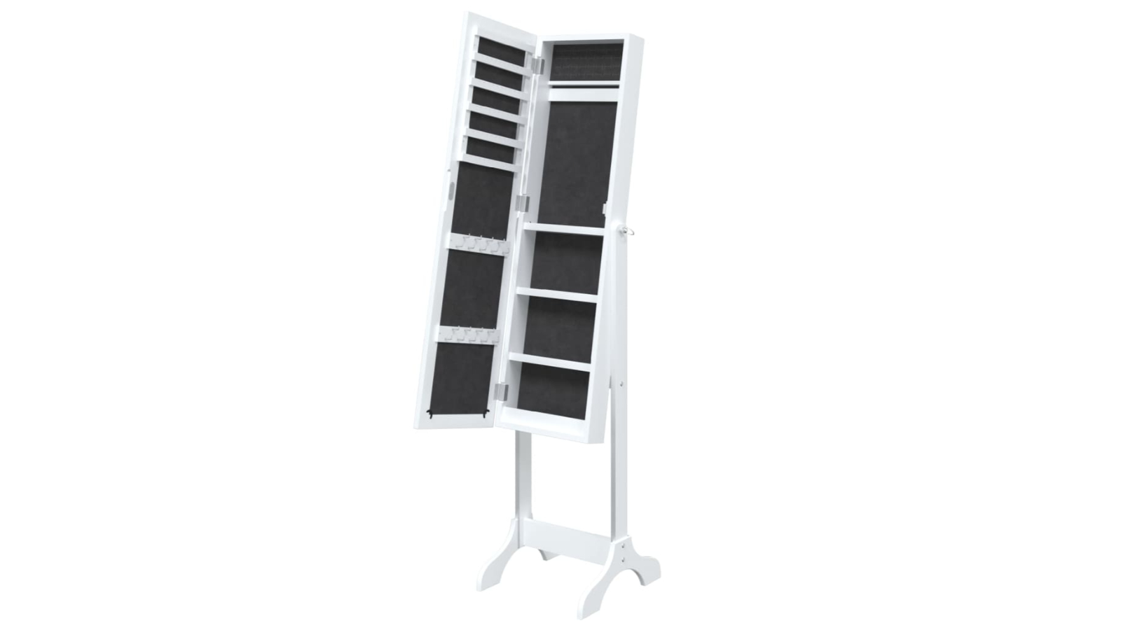 vidaXL White 34 x 37 x 146cm Free-Standing Mirror 