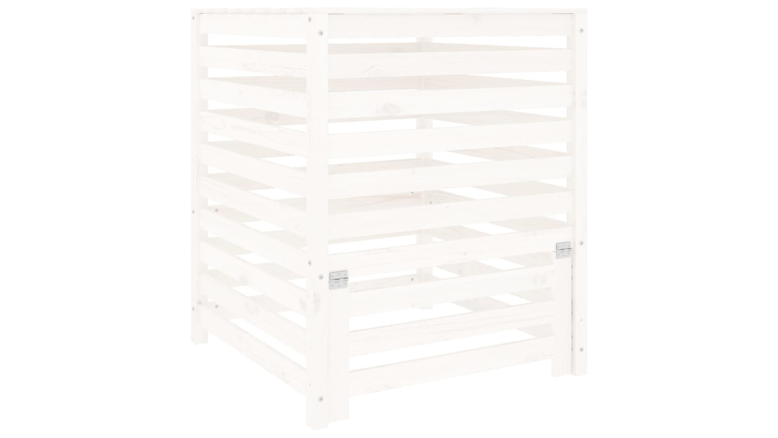 vidaXL White Solid Pinewood Composter - 82.5 x 82.5 x 99.5cm