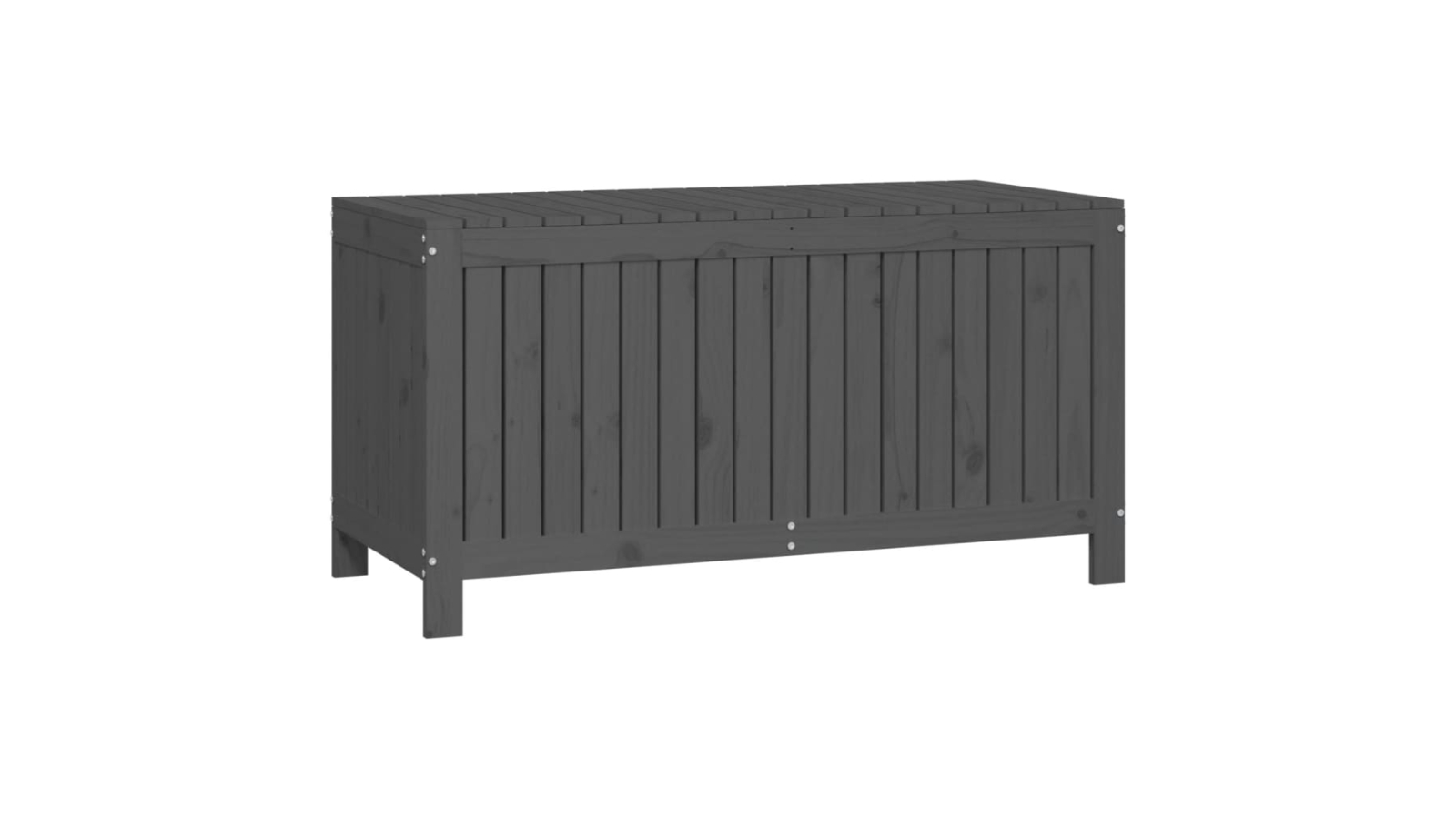 vidaXL Grey Solid Pine Wood 121 x 55 x 64cm Garden Storage Box
