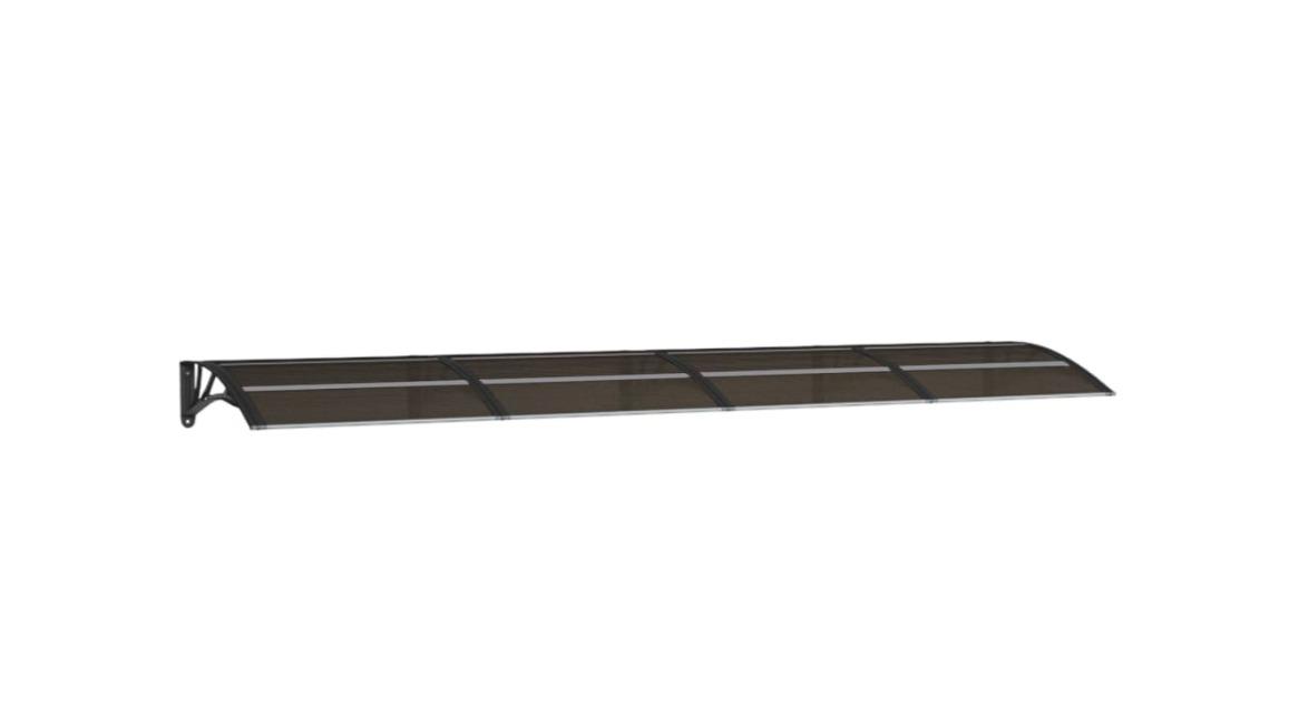 vidaXL Door Canopy Black - 350 x 80 cm