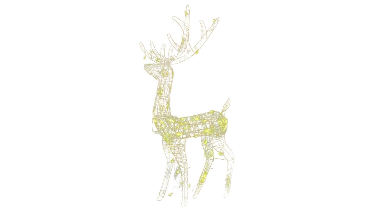 vidaXL Warm White Acrylic 2 Piece Reindeer Christmas Decorations - 128cm