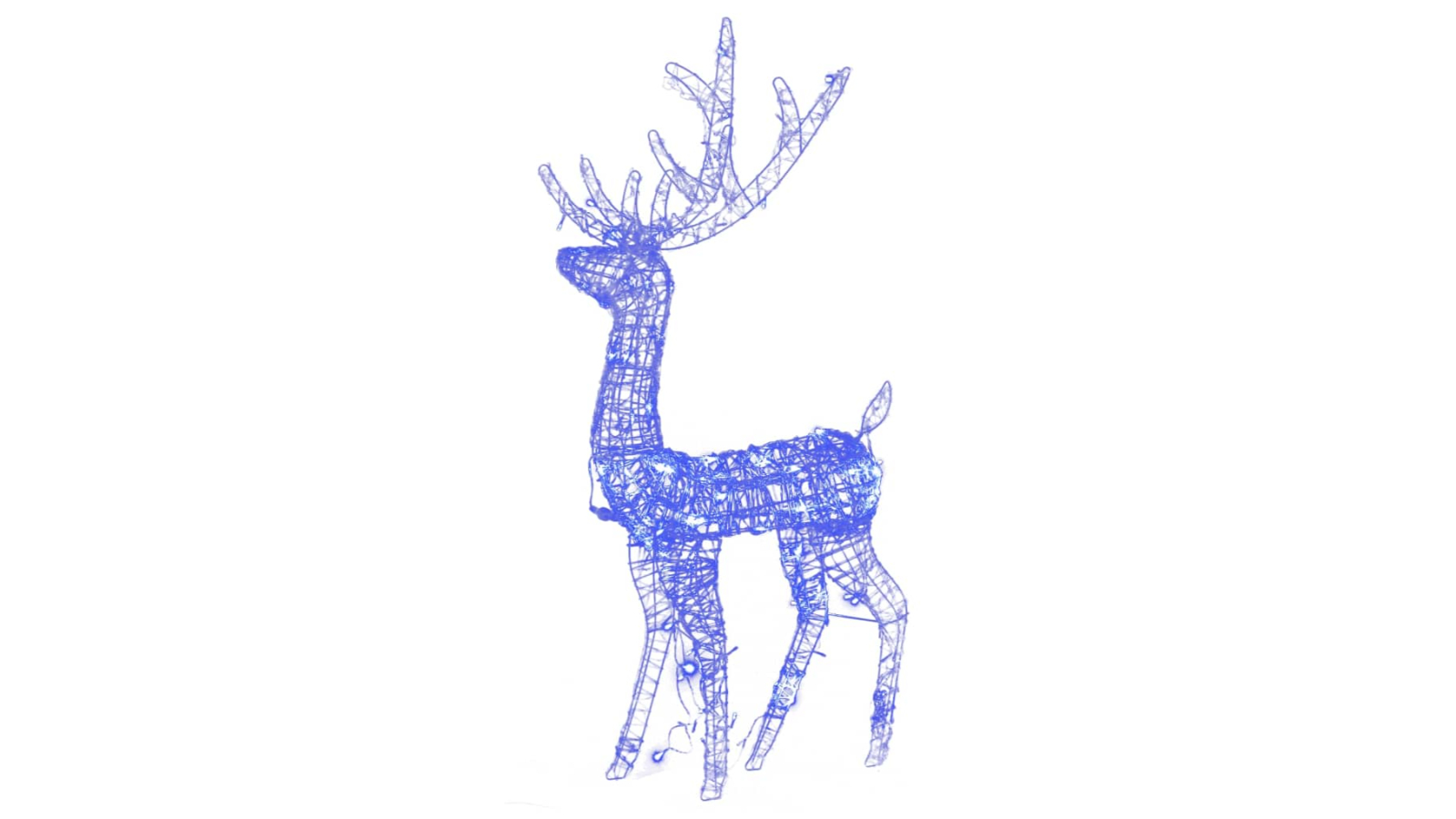 vidaXL Blue Acrylic 2 Piece Reindeer Christmas Decorations - 128cm