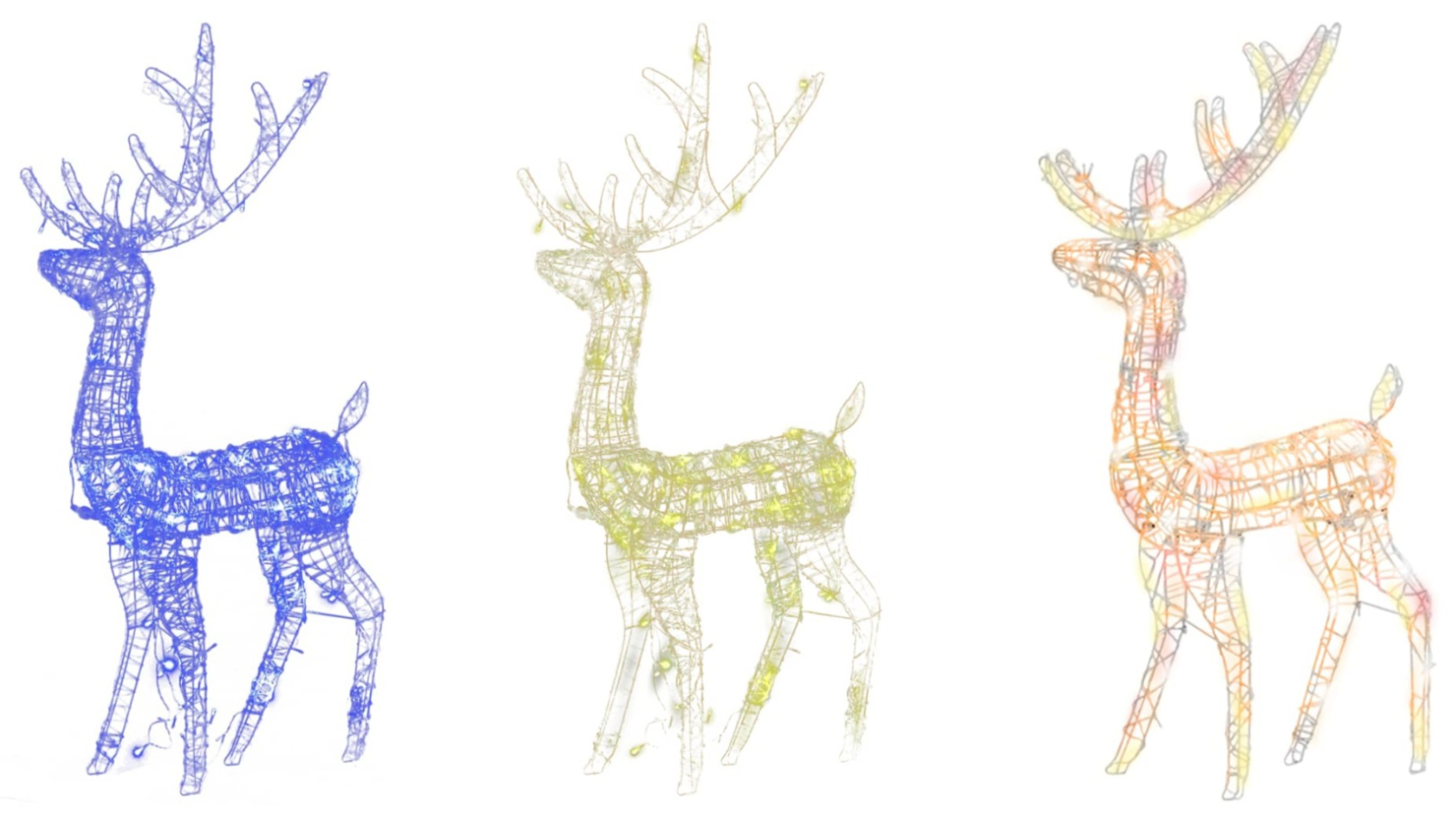 vidaXL 3 Piece Acrylic Reindeer Christmas Decorations 120cm