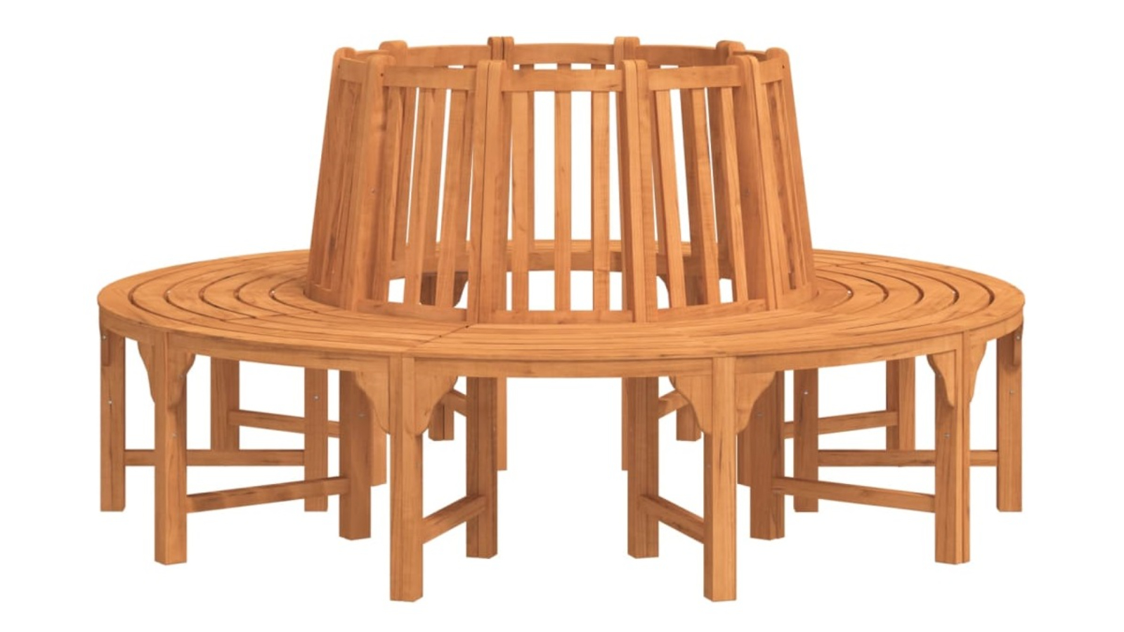 vidaXL Solid Eucalyptus Wood 208cm Round Tree Bench