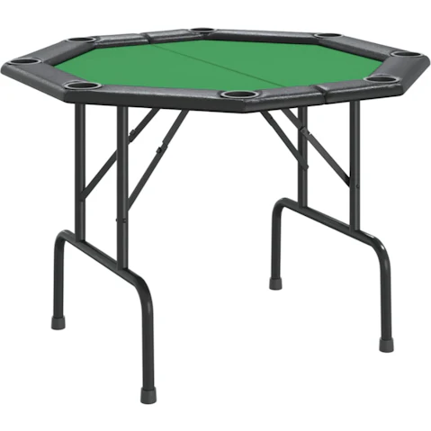 vidaXL Green 8-Player Folding Poker Table - 108 x 108 x 75cm