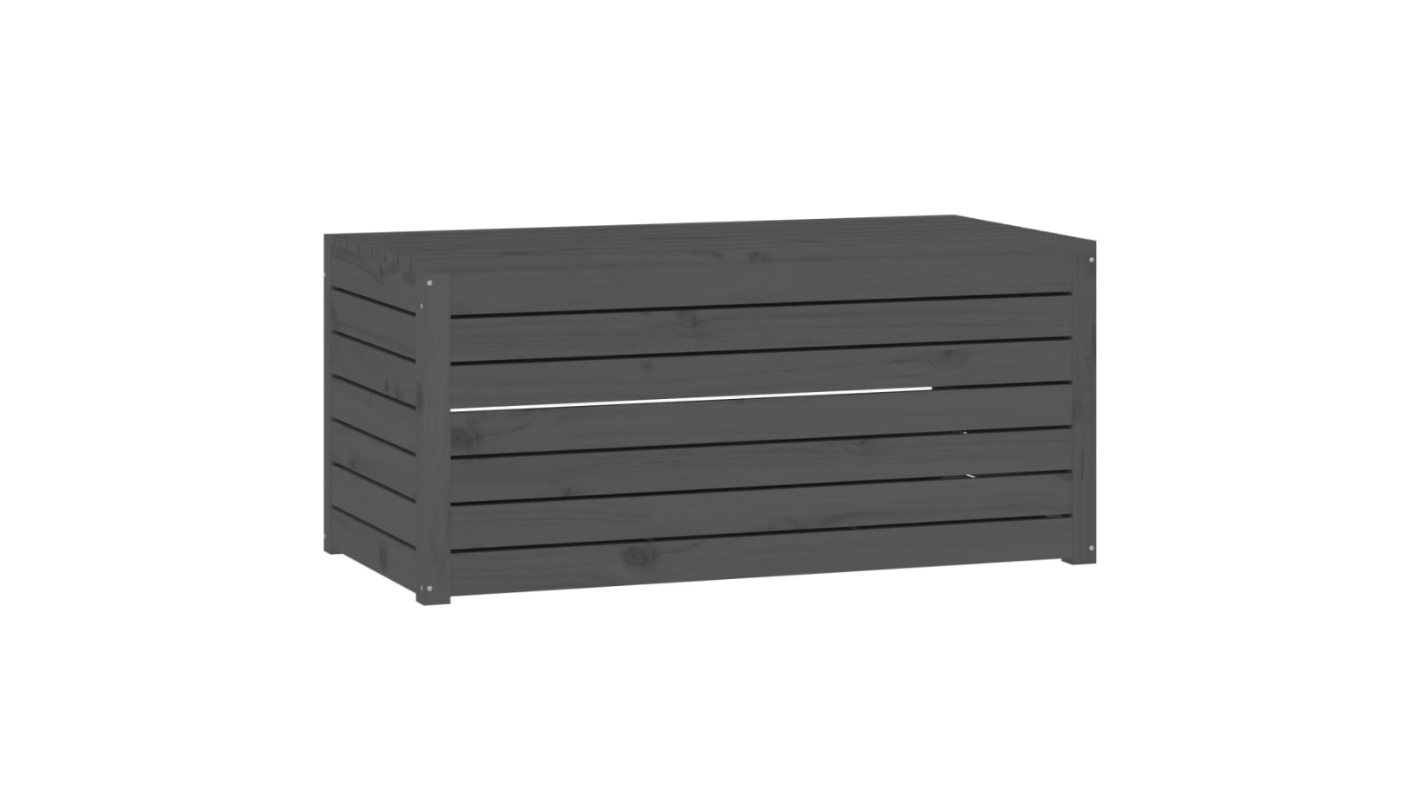 vidaXL Grey Solid Pine Wood 101 x 50.5 x 46.5cm Garden Box