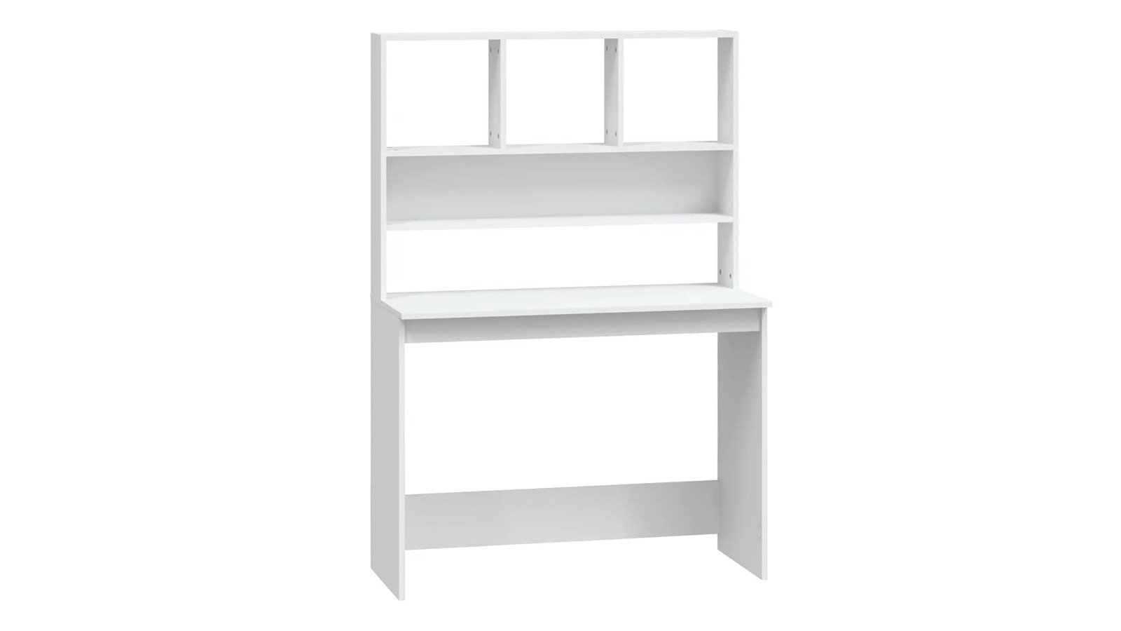 vidaXL White Engineered Wood 102 x 45 x 148cm Desk with Shelve