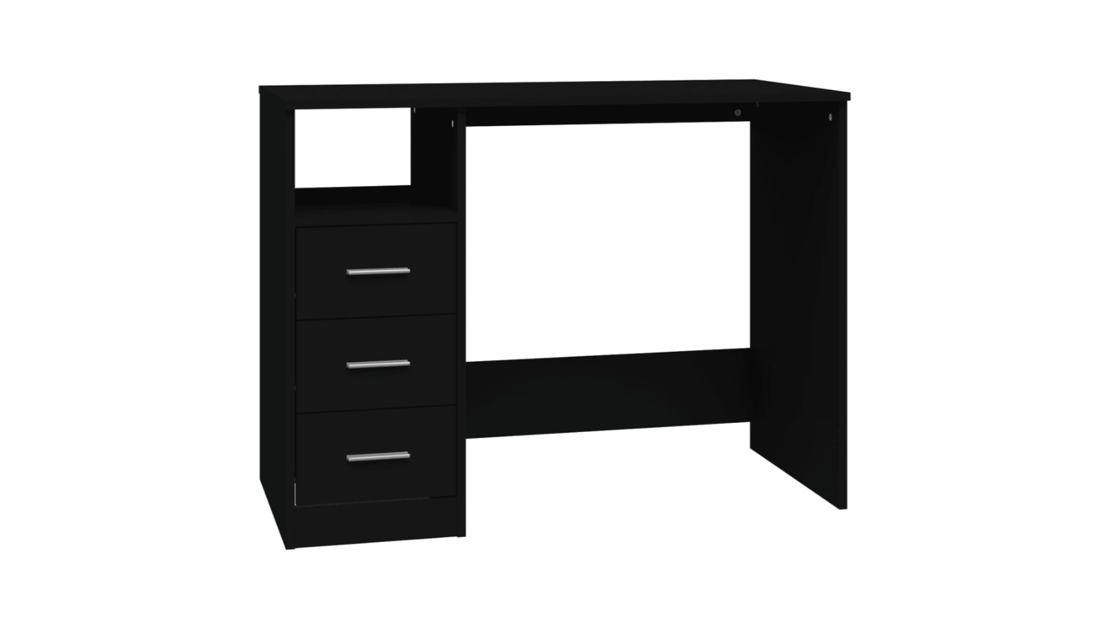 vidaXL Black Engineered Wood 102 x 50 x 76cm Desk with Drawer