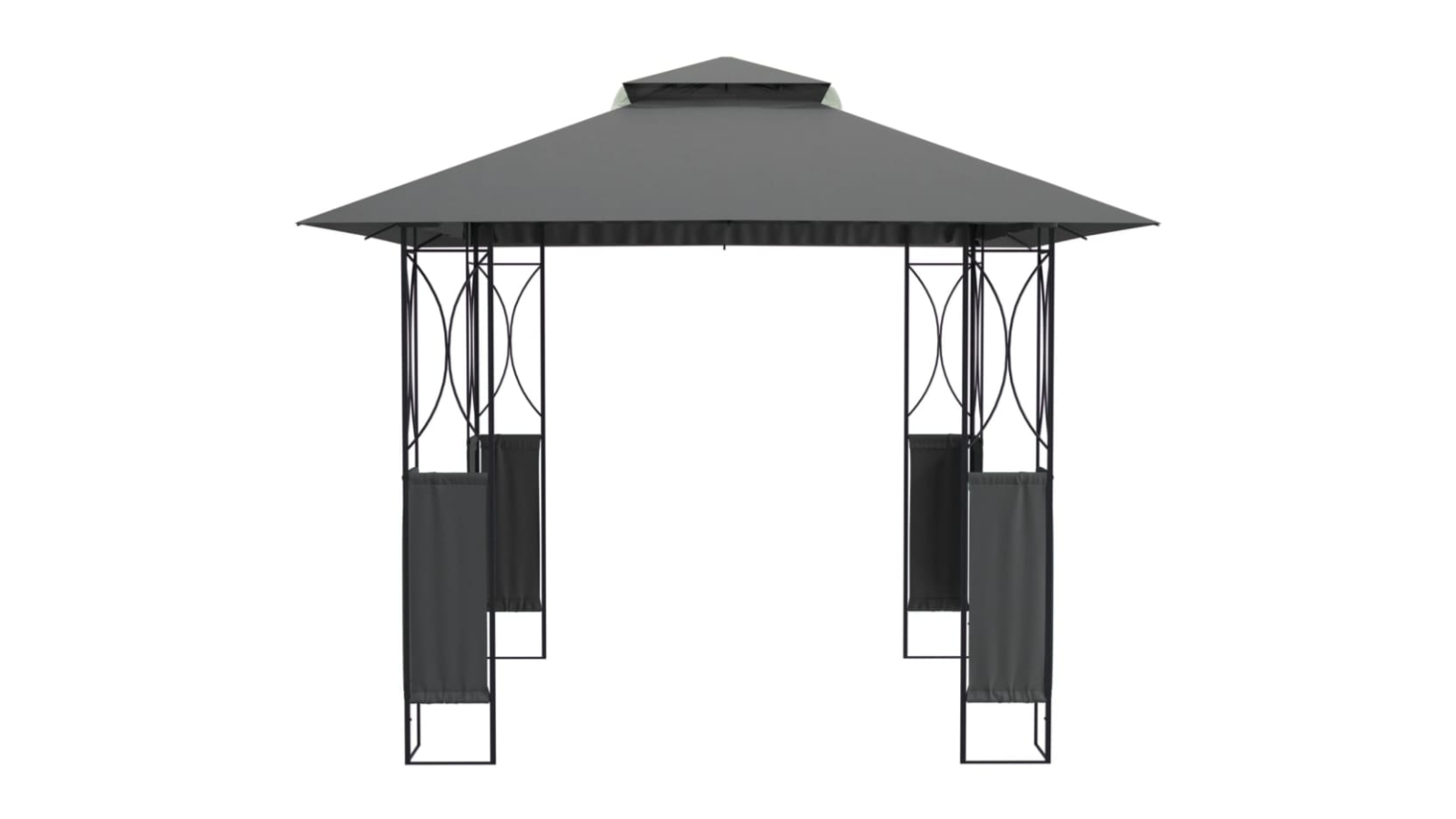 vidaXL Anthracite Gazebo with Roof - 300 x 300 x 270cm