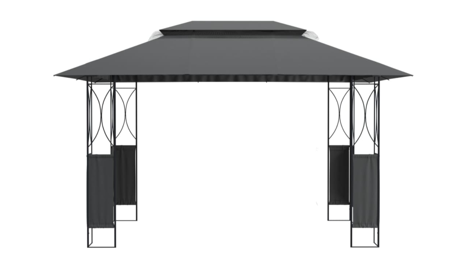 vidaXL Anthracite Gazebo with Roof - 400 x 300 x 270cm