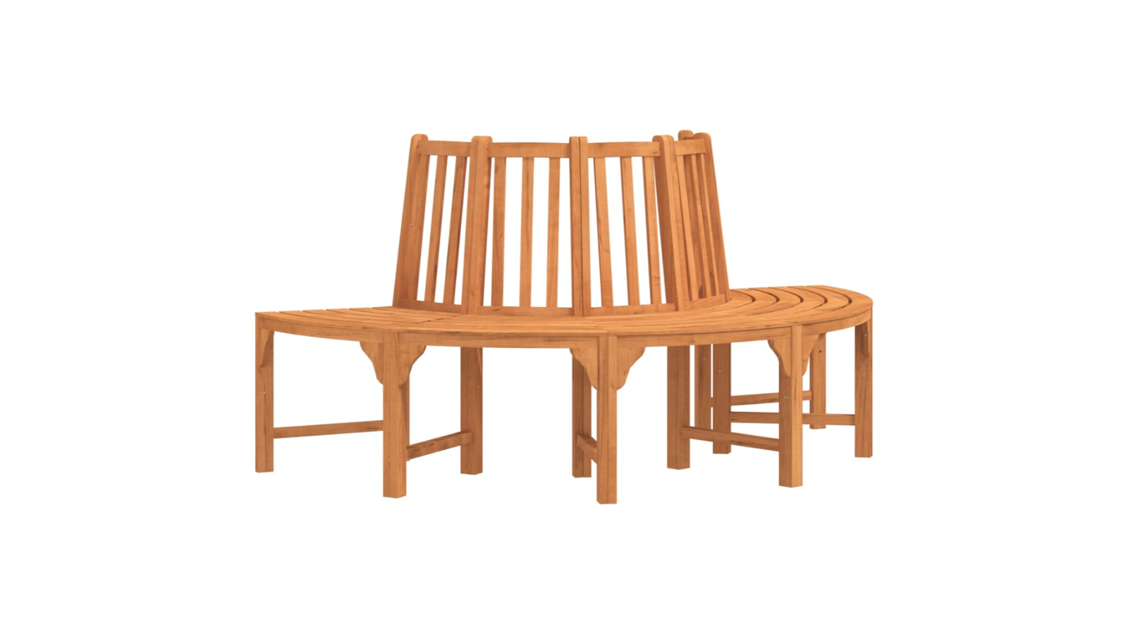 vidaXL Solid Wood Eucalyptus Half Round 208cm Tree Bench