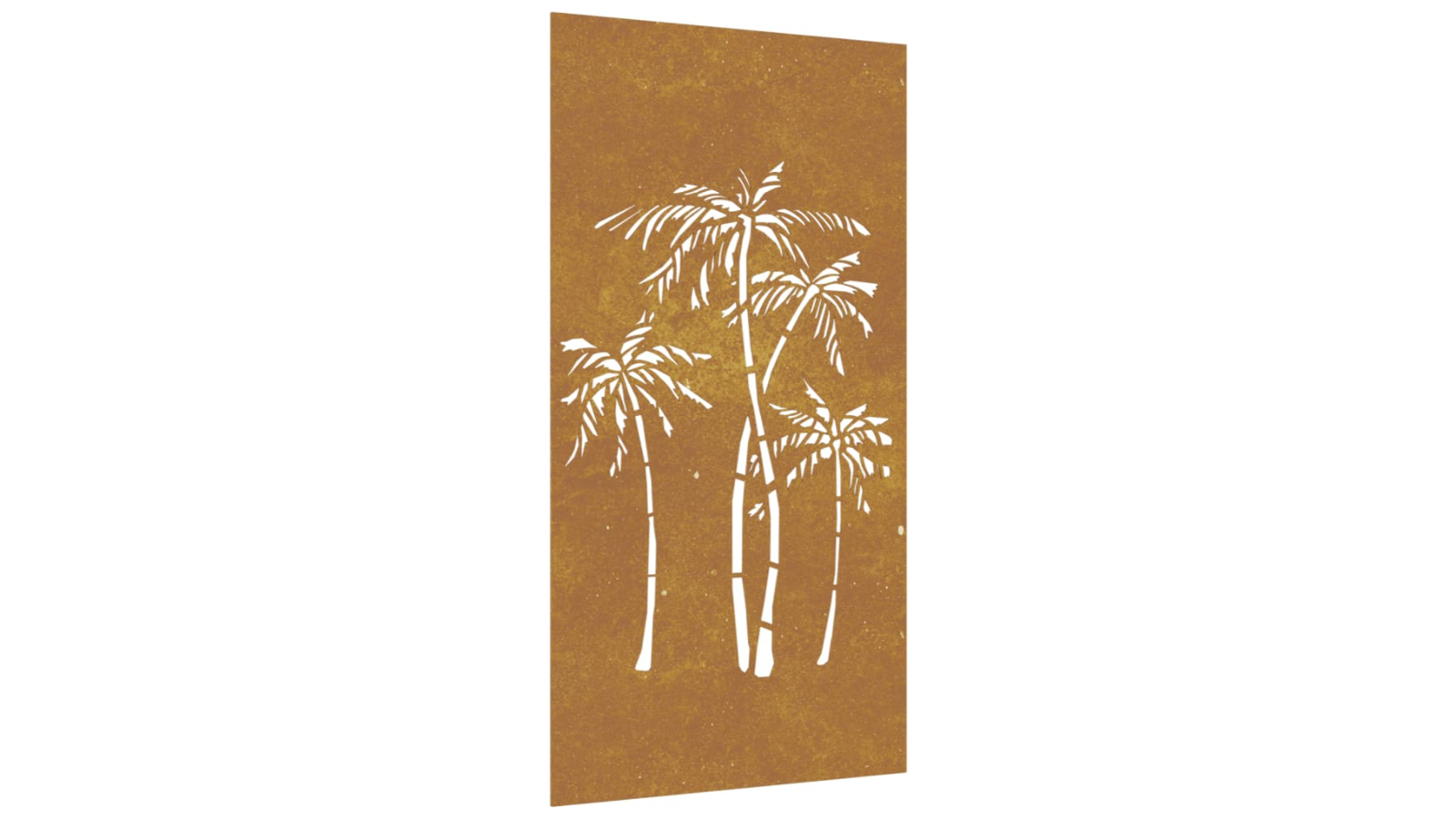 vidaXL Corten Steel Palm Tree Design Garden Wall Decoration - 105 x 55cm