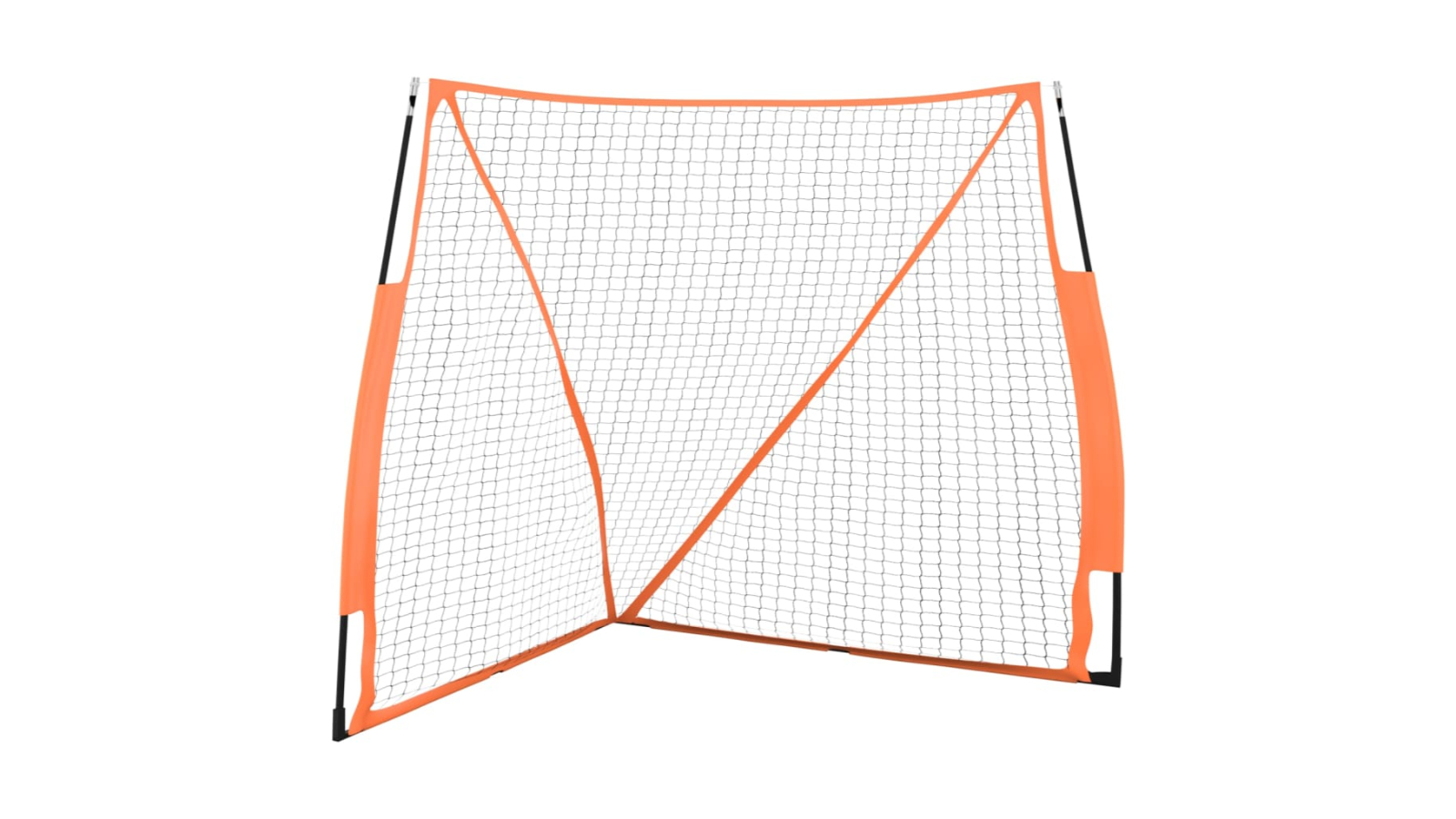 vidaXL Steel and Polyester Orange/Black 183 x 182 x 183cm Portable Baseball Net 