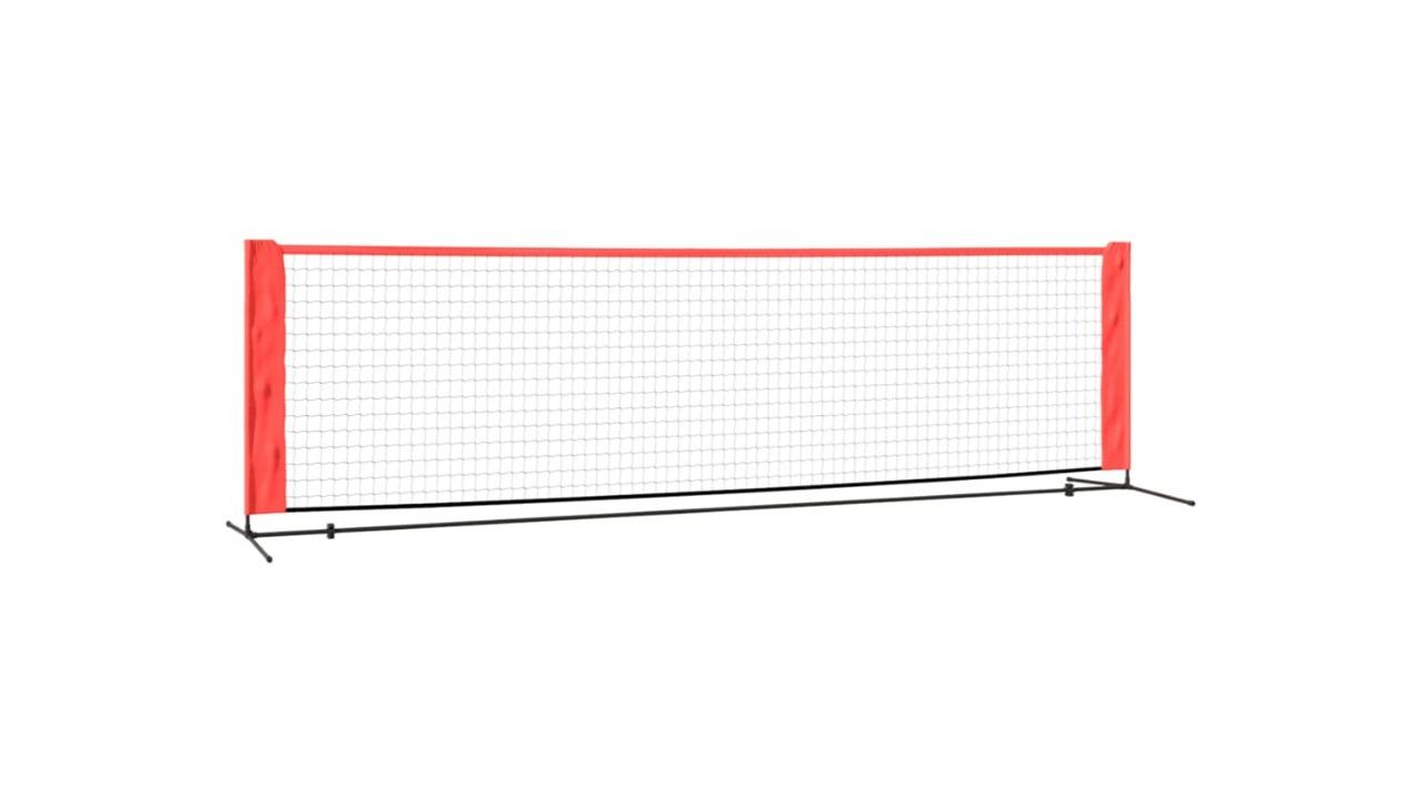 vidaXL Black/Red Polyester Tennis Net - 300 x 100 x 87cm