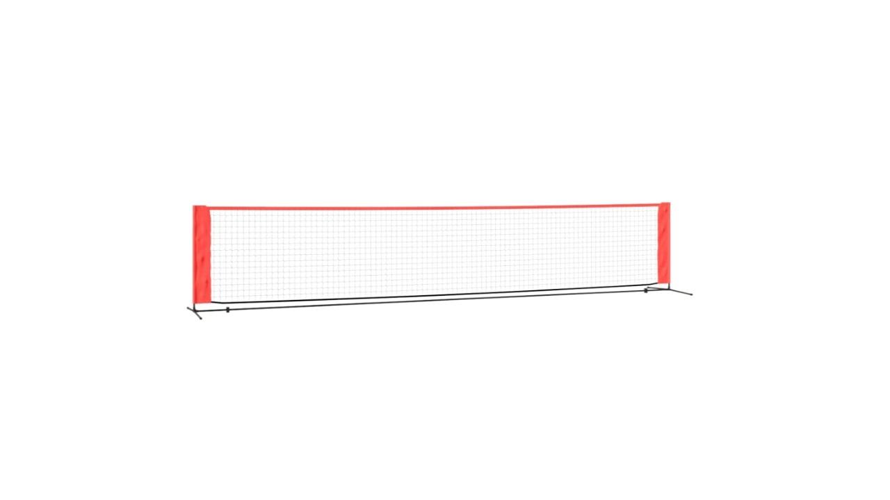 vidaXL Black/Red Polyester 500 x 100 x 87cm Tennis Net