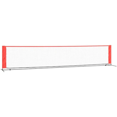vidaXL Black/Red Polyester 500 x 100 x 87cm Tennis Net