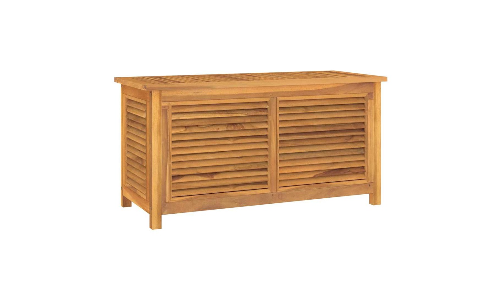 vidaXL Solid Teak Wood 114 x 50 x 58cm Garden Storage Box with Bag