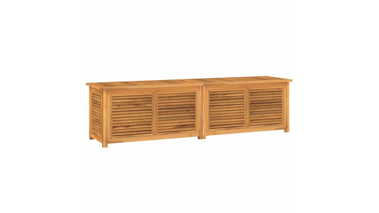 vidaXL Solid Wood Teak 200 x 50 x 55cm Garden Storage Box with Bag 