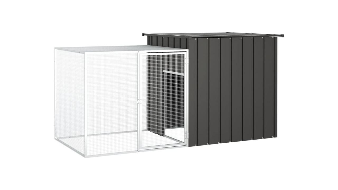 vidaXL Rabbit Cage - Anthracite 