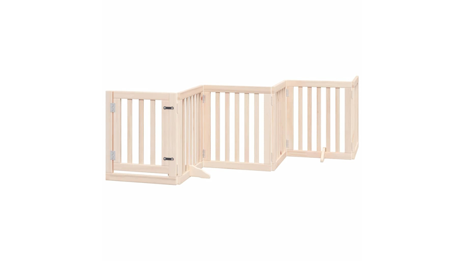 vidaXL 15-Panel Foldable Dog Safety Fence with Door - 750 x 60 x 2cm