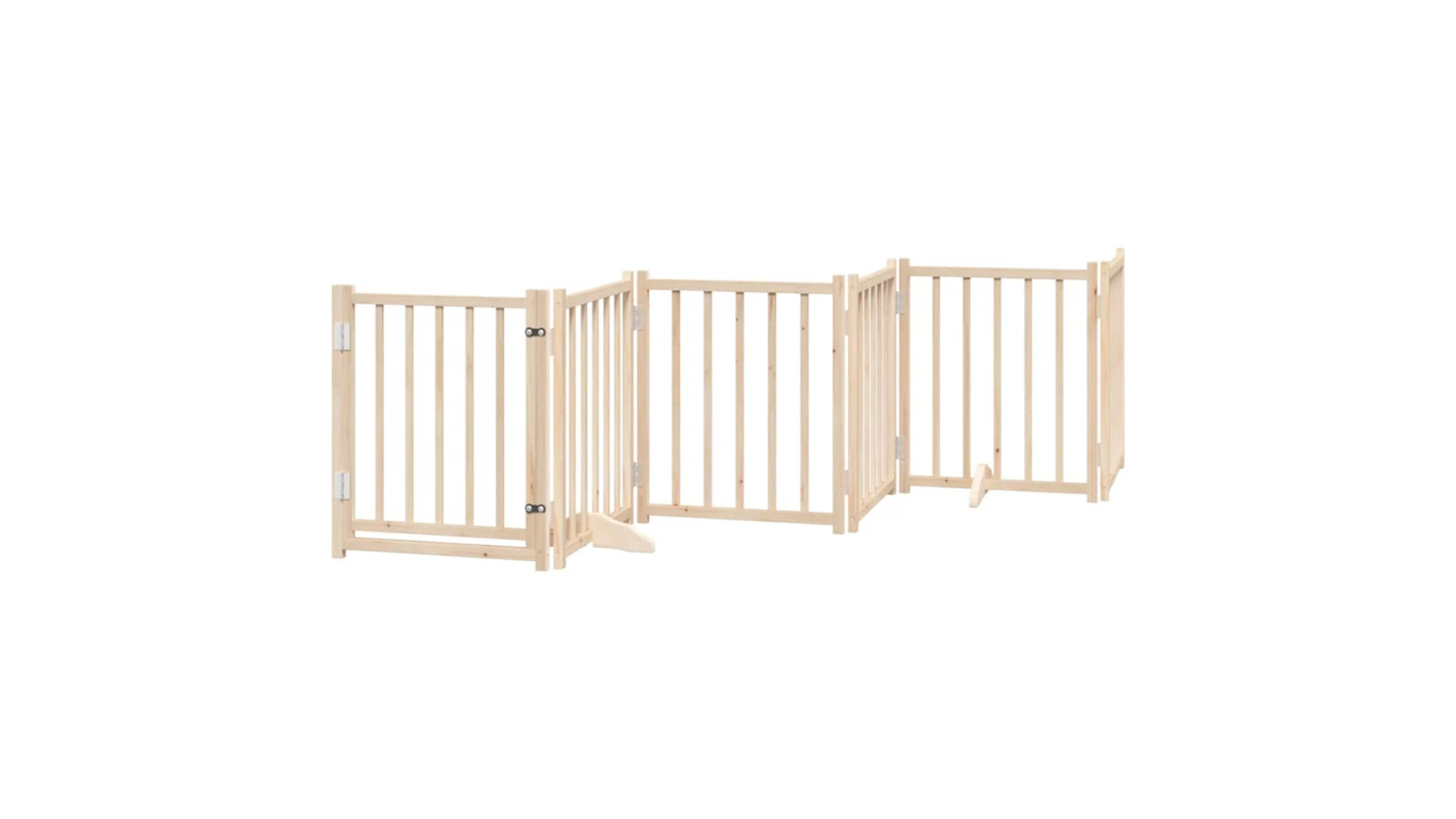 vidaXL 12-Panel Foldable Dog Safety Gate with Door - 600 x 60 x 2cm