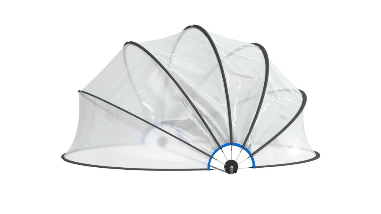 vidaXL PVC Pool Dome Round - 376 x 188cm